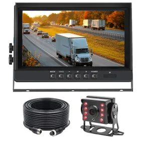 1080P Wired Backup Camera for Trucks. Heavy Duty, 9" LCD! 1080P Cam with Super Night Vision