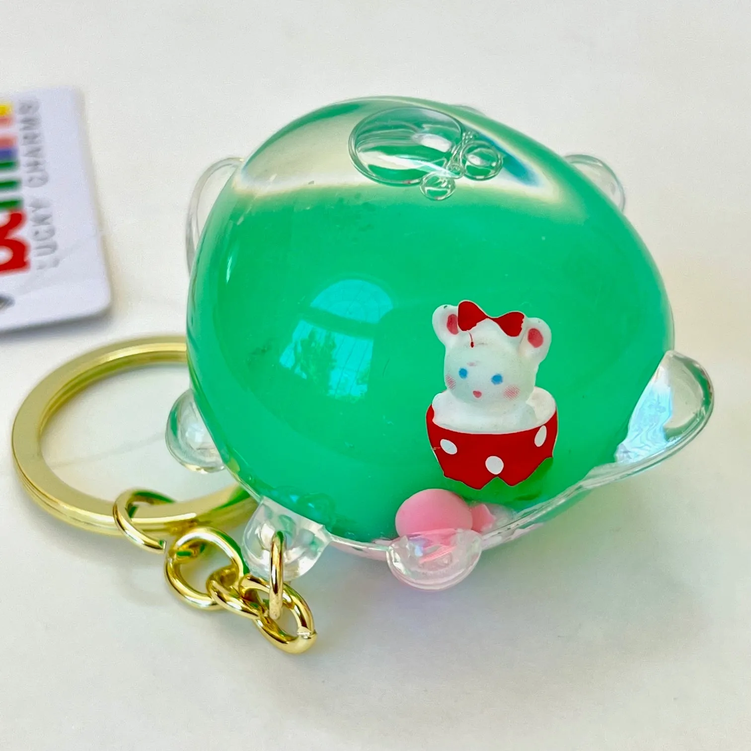 12117 STRAWBERRY ANIMAL FLOATY KEY CHARM-12