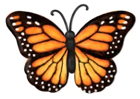 12" Metal Butterfly: Orange/Yellow/Black/White