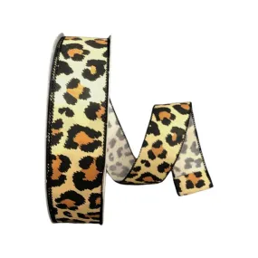 1.5" x 50yd Satin Leopard Print Ribbon