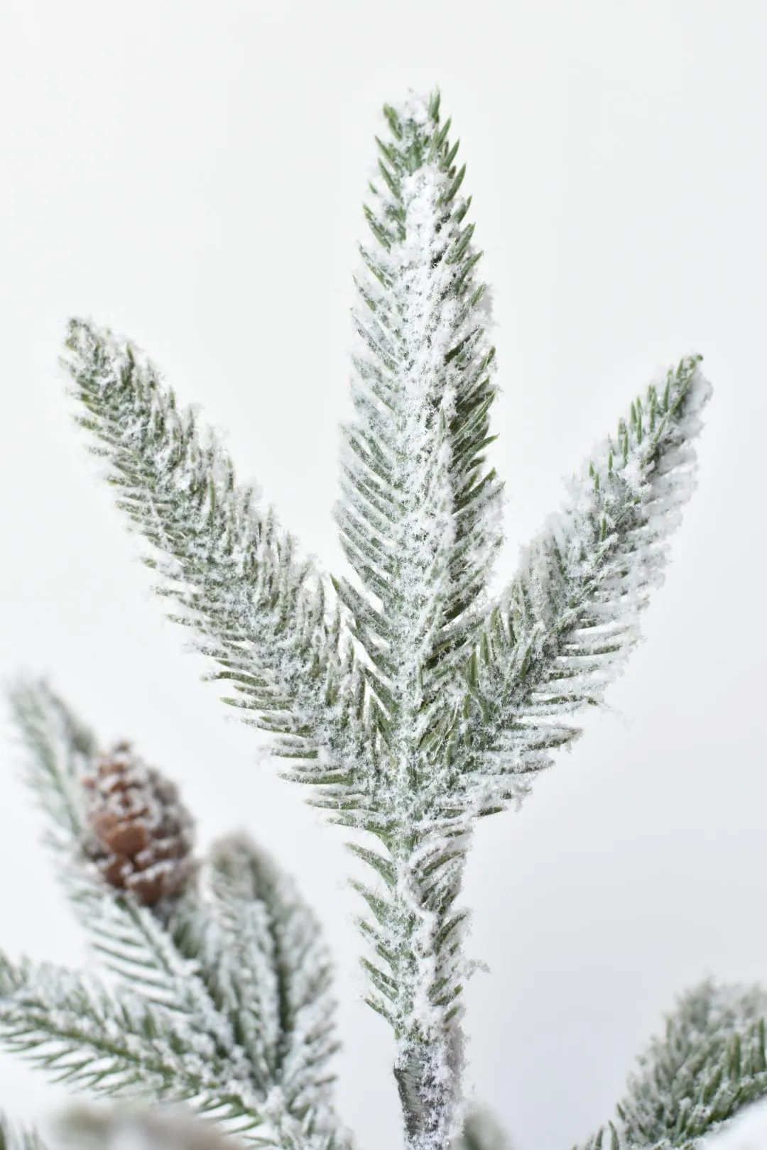 16" Faux Snowy Tree w/Burlap Bottom