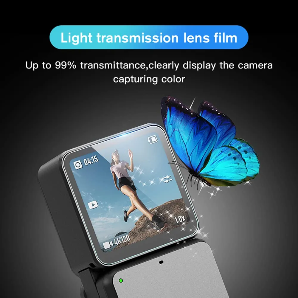 2 Set - Tempered Glass Screen Protector for DJI Action 2 Dual-Screen Combo   Lens Protector|Clear