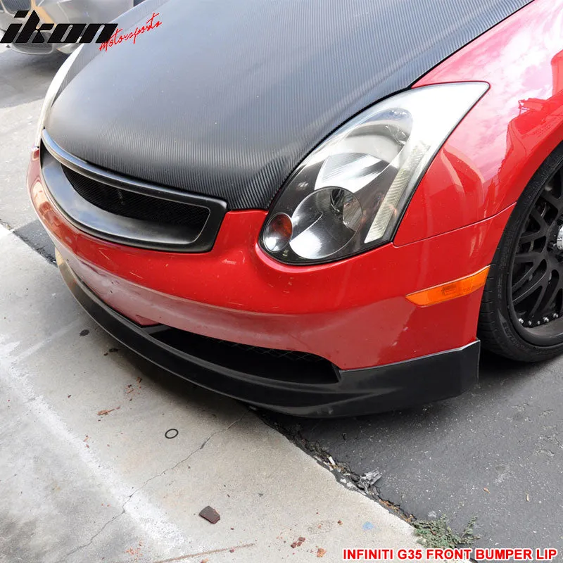 2003-2007 Infiniti G35 V35 2Door Type G Front Bumper Lip Spoiler PU