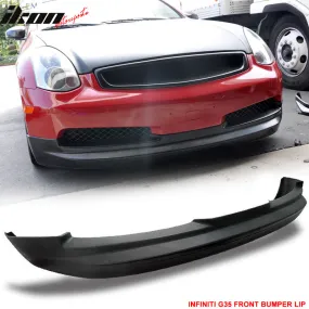 2003-2007 Infiniti G35 V35 2Door Type G Front Bumper Lip Spoiler PU