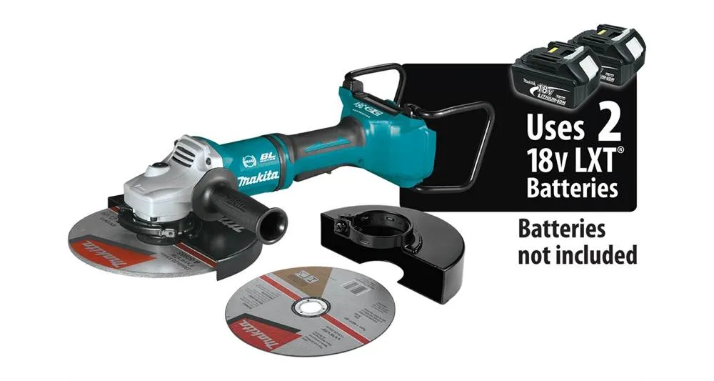 2021 Makita 36V (18V X2) LXT® Brushless 9" Paddle Switch Cut-Off/Angle Grinder, with Electric Brake, Tool Only (