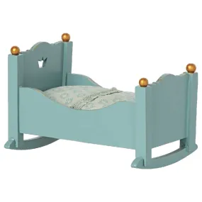 2022 Maileg Baby Mouse Blue Cradle