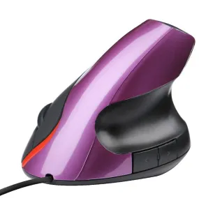 2.4G USB Wired Vertical Mouse PC Laptop Computer Optical Scroll Mice,purple AZ12233