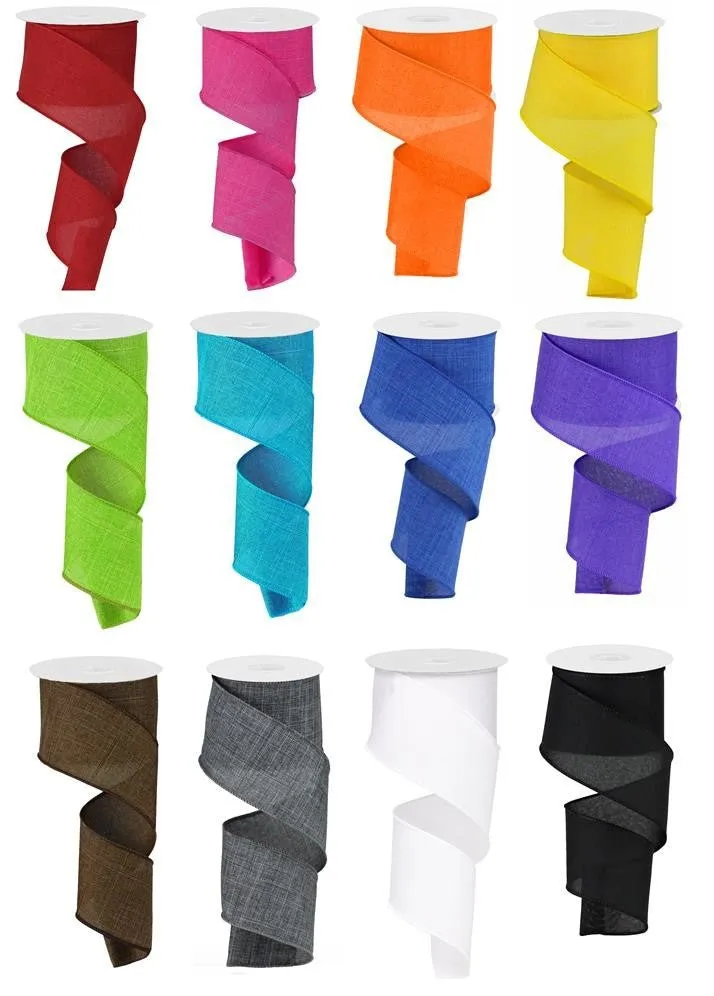 2.5" Basic Solid Ribbon , Box of 12