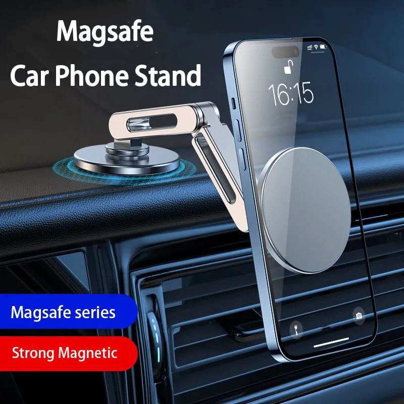 360 Rotate Foldable Metal Magnetic Car Phone Holder