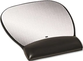 3M Precise Leatherette Mouse Pad W/Wrist Rest Nonskid Base 8-3/4 X 9-1/4 Black