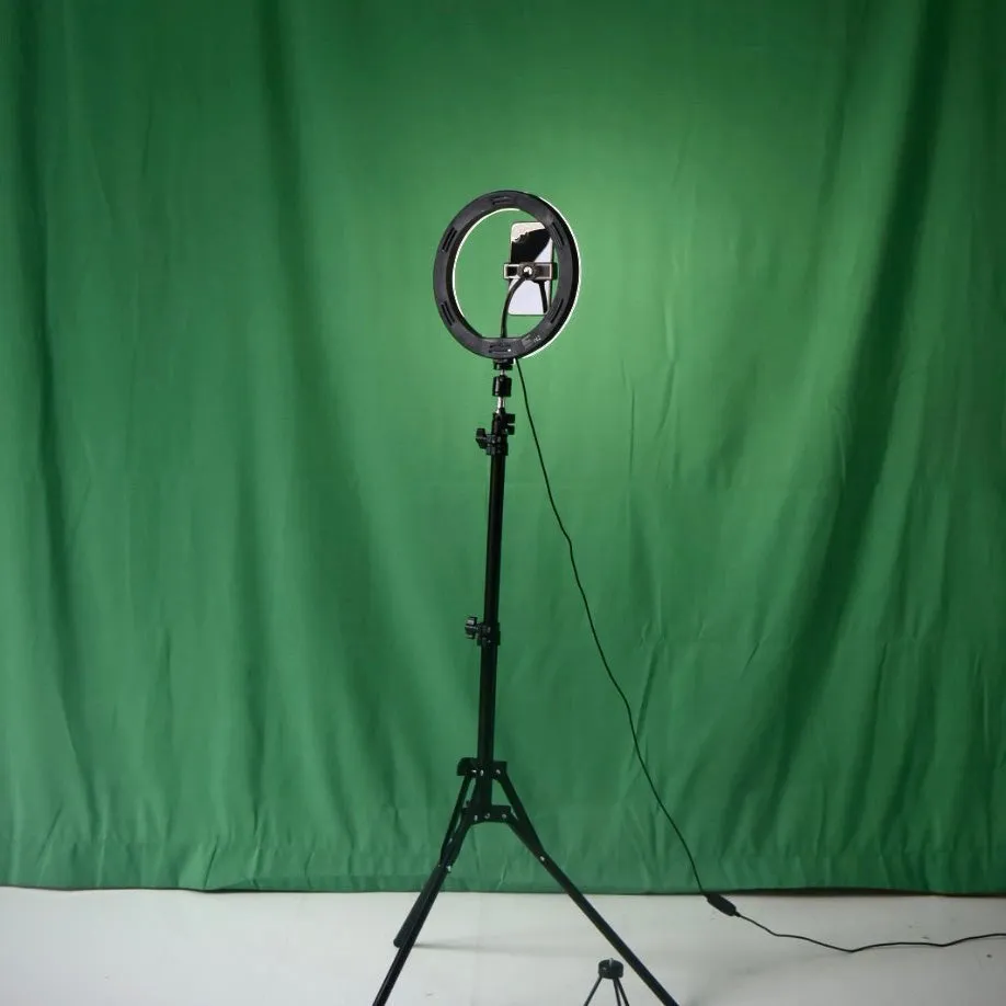 4smarts LoomiPod Selfie Tripod m. LED Ring Light, Green Screen & Opbevaringstaske