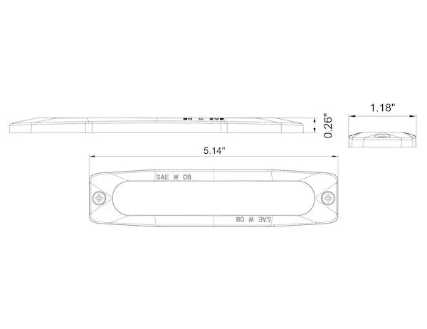 8892209 - ULTRA THIN 5 INCH GREEN LED STROBE LIGHT