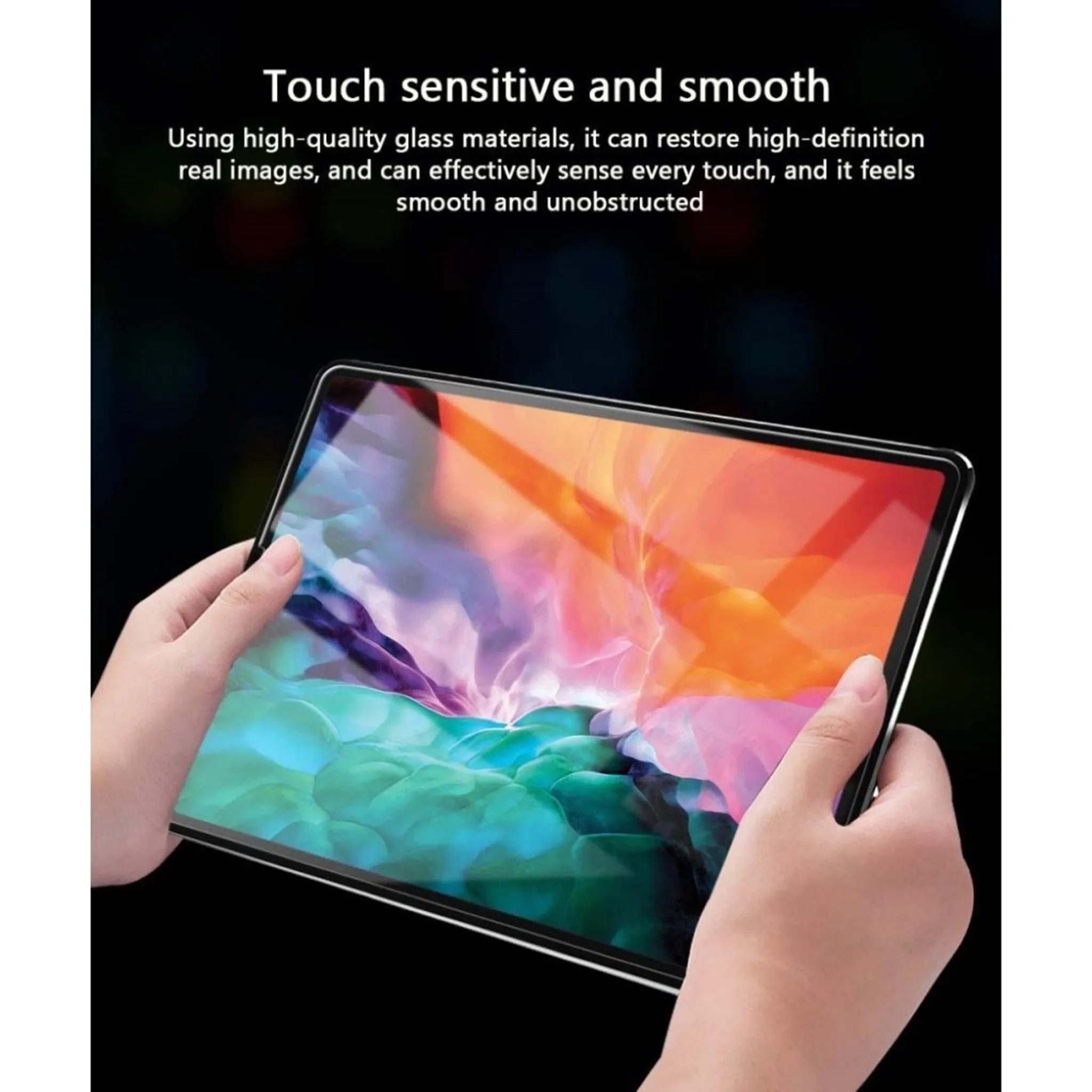 9H curved edge tempered glass screen protector for iPad Air (2020)