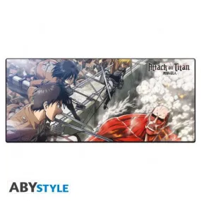 Abystyle Attack on Titan Mousepad XXL - Eren vs Colossal Titan x2