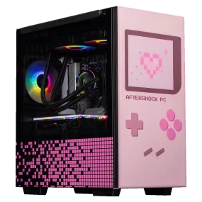 Aftershock Pixel Heart Pink Desktop Gaming PC (Ryzen 5 7500F) [RTX 4060]