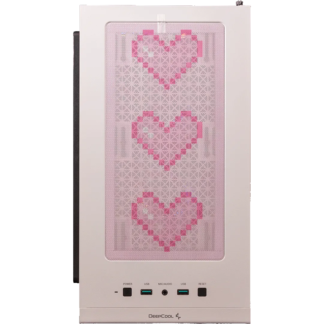 Aftershock Pixel Heart Pink Desktop Gaming PC (Ryzen 5 7500F) [RTX 4060]