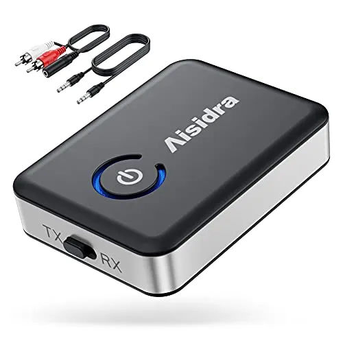 Aisidra Bluetooth Transmitter Receiver V5.0 Bluetooth Adapter for Audio