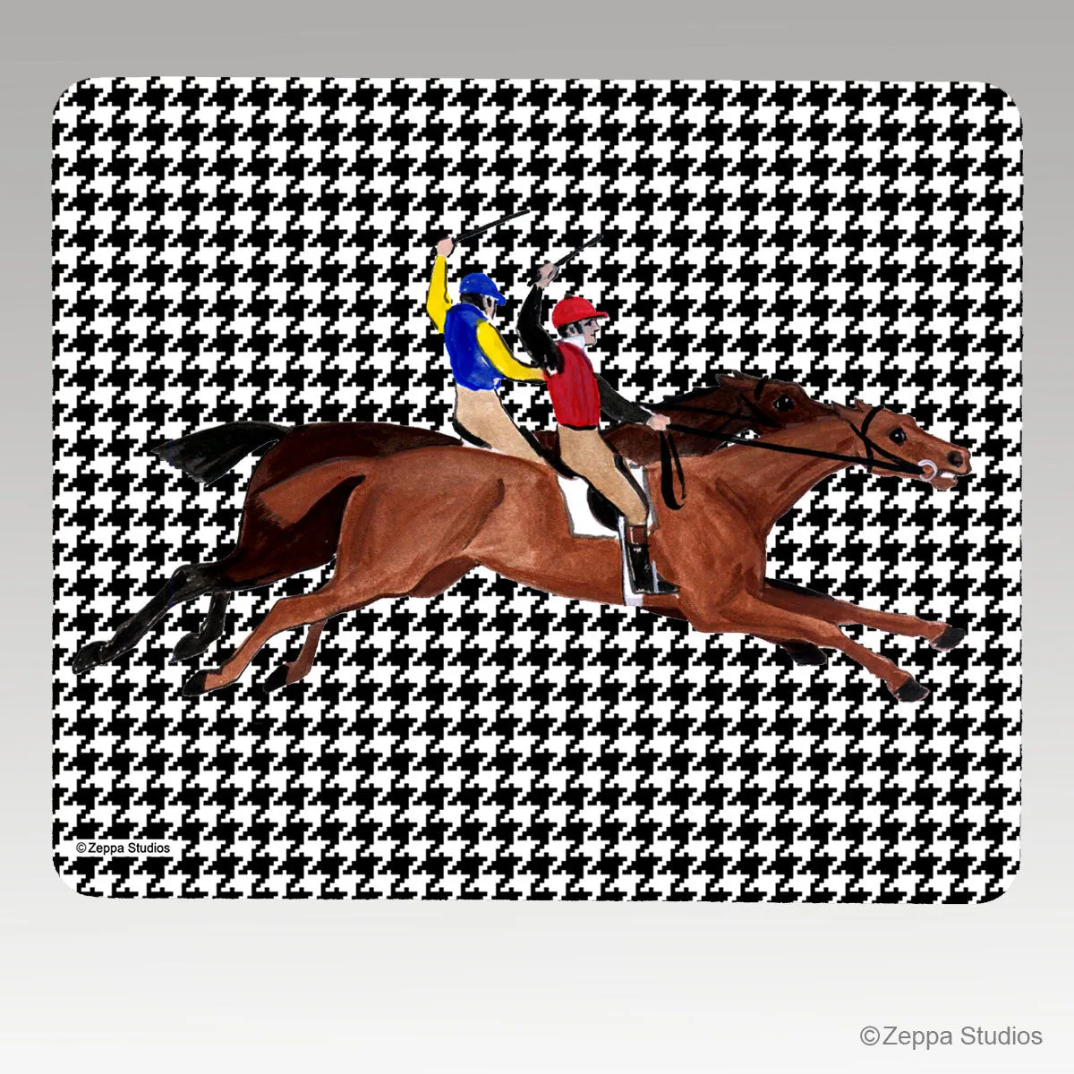 Antique Racers Houndstooth Mouse Pad