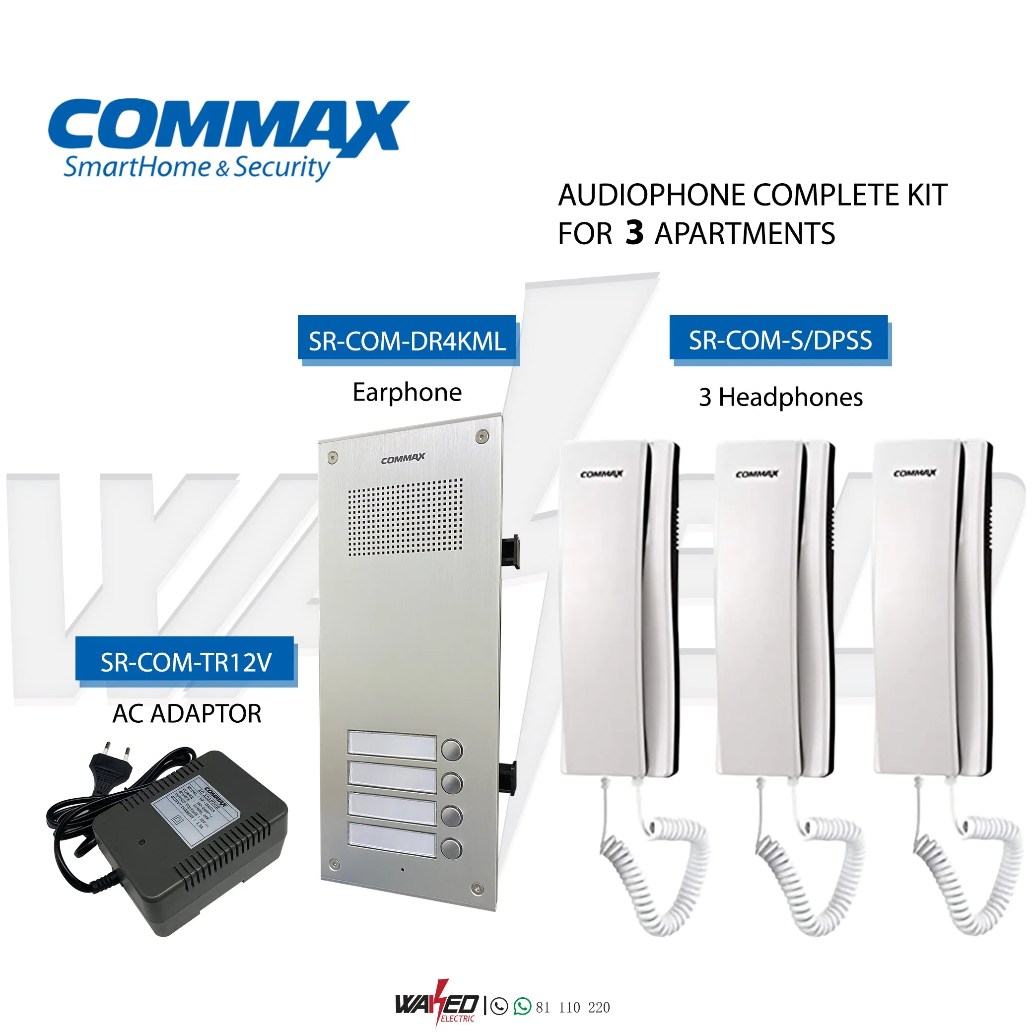 Audiophone Commax - 2-3-4-6-8 Appartments