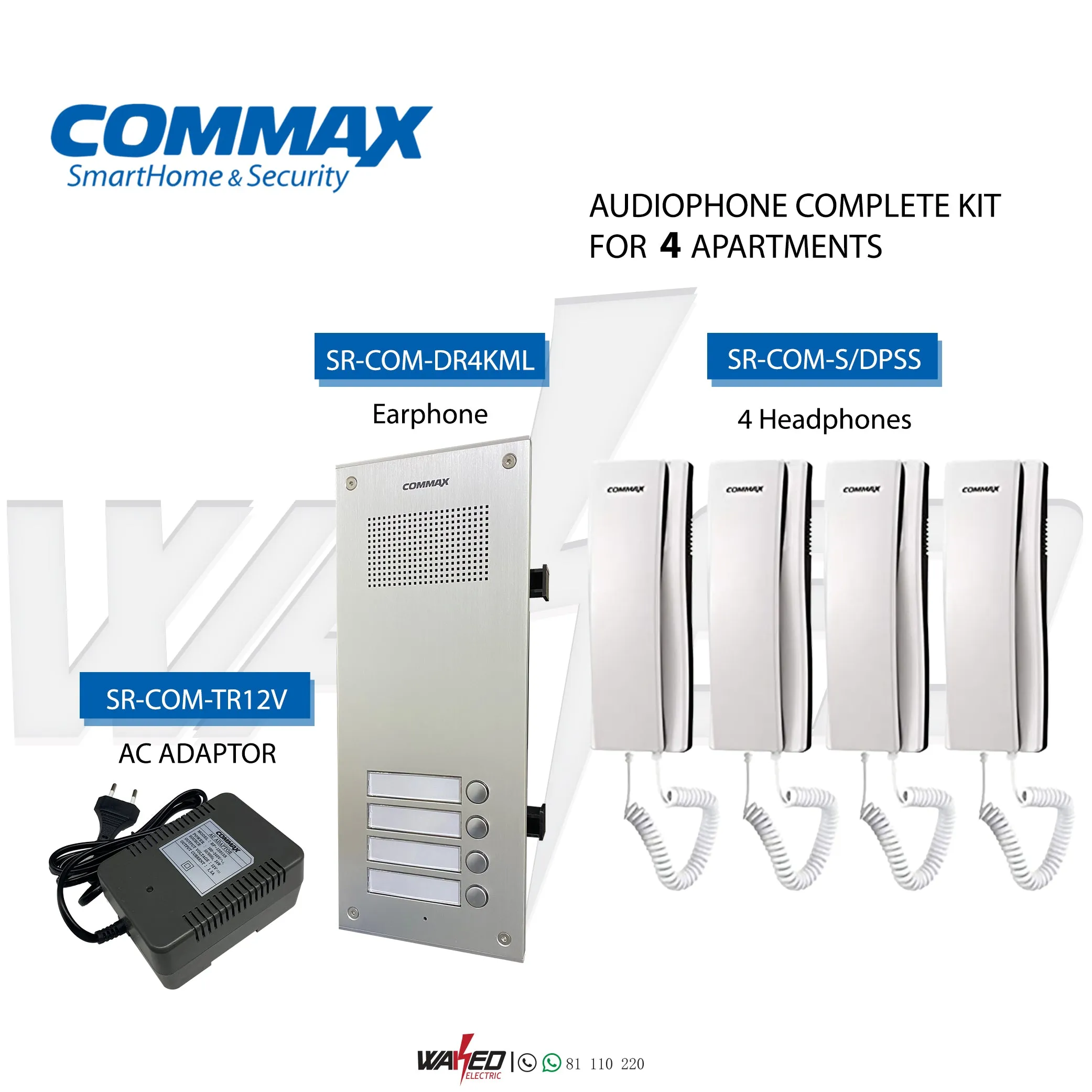 Audiophone Commax - 2-3-4-6-8 Appartments