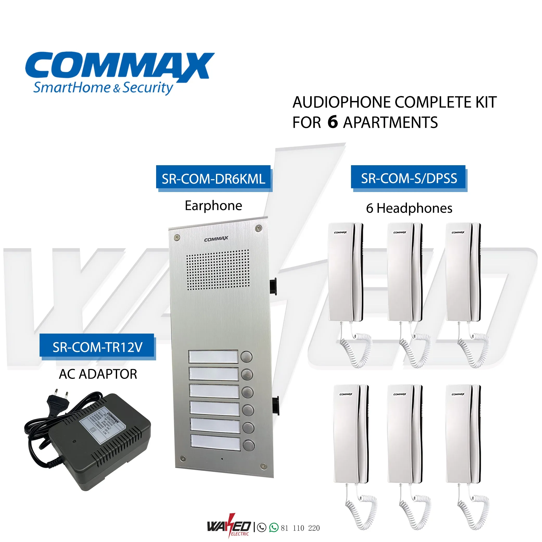 Audiophone Commax - 2-3-4-6-8 Appartments