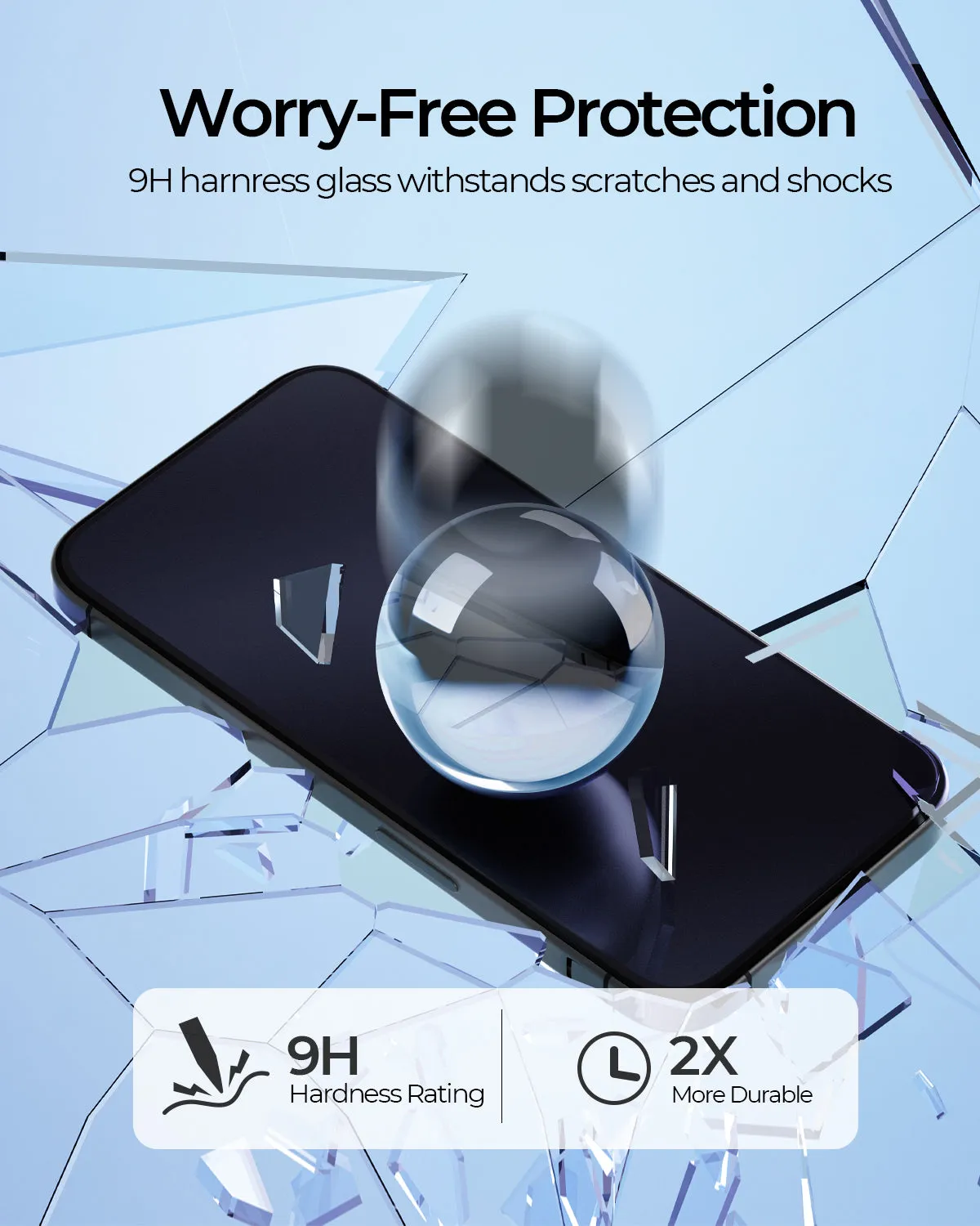 AUKEY Super Clear Gaming Matte Screen Protector iPhone 15 Plus Transparent