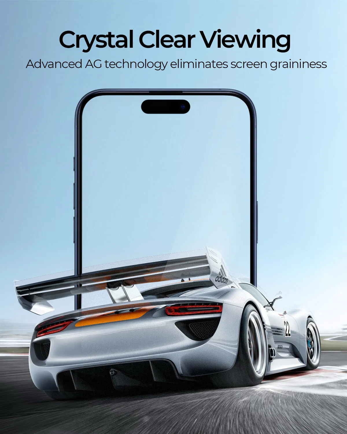 AUKEY Super Clear Gaming Matte Screen Protector iPhone 15 Plus Transparent