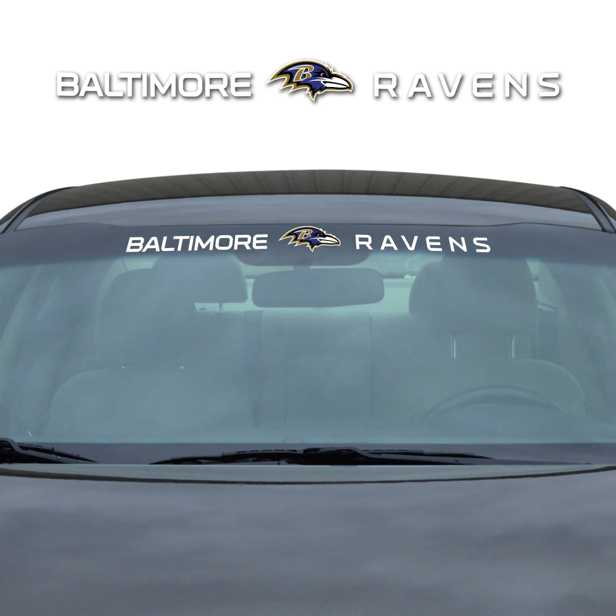 Baltimore Ravens Sun Stripe Windshield Decal 3.25 in. x 34 in.