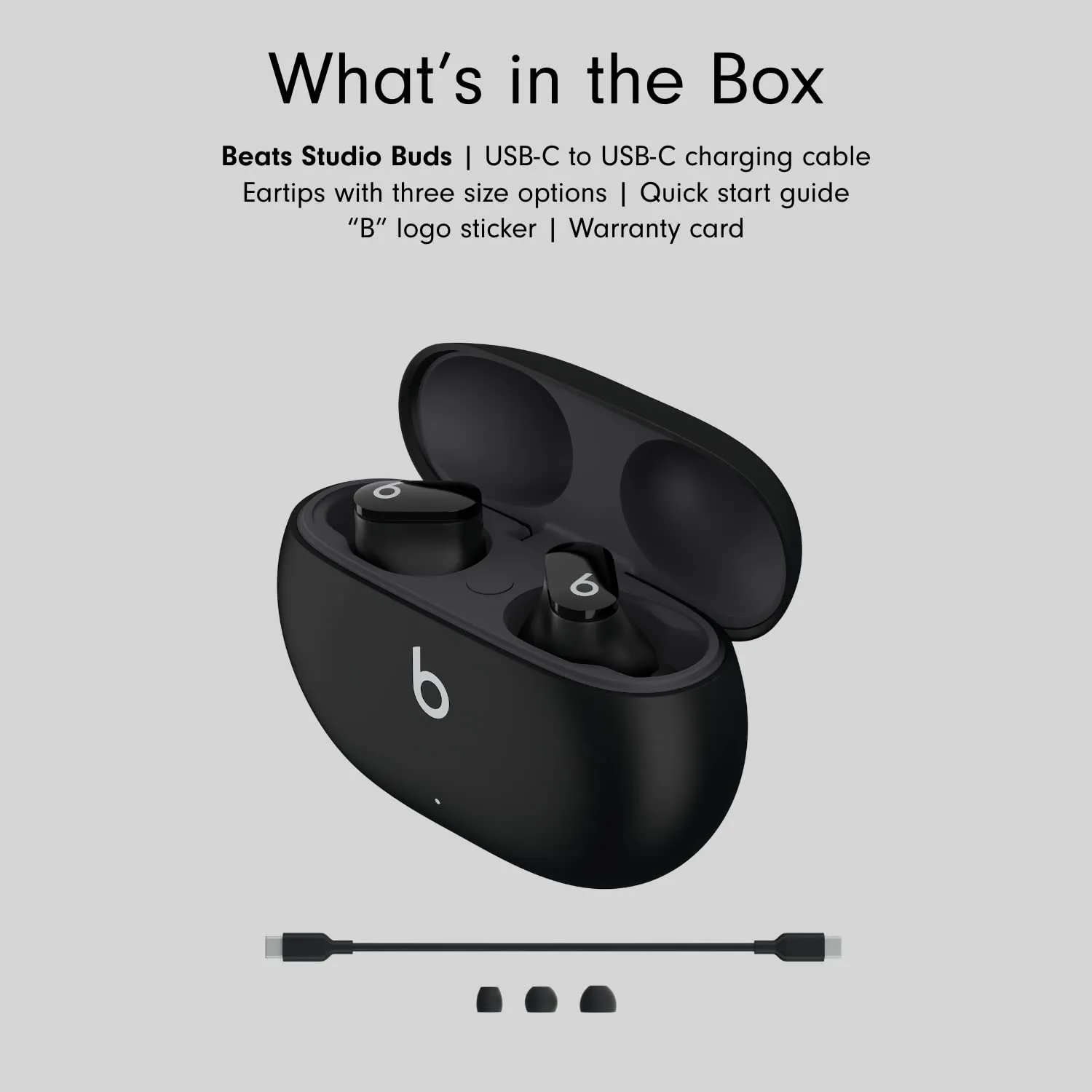 Beats Studio Buds with AppleCare  for Headphones (2 Years) - Black