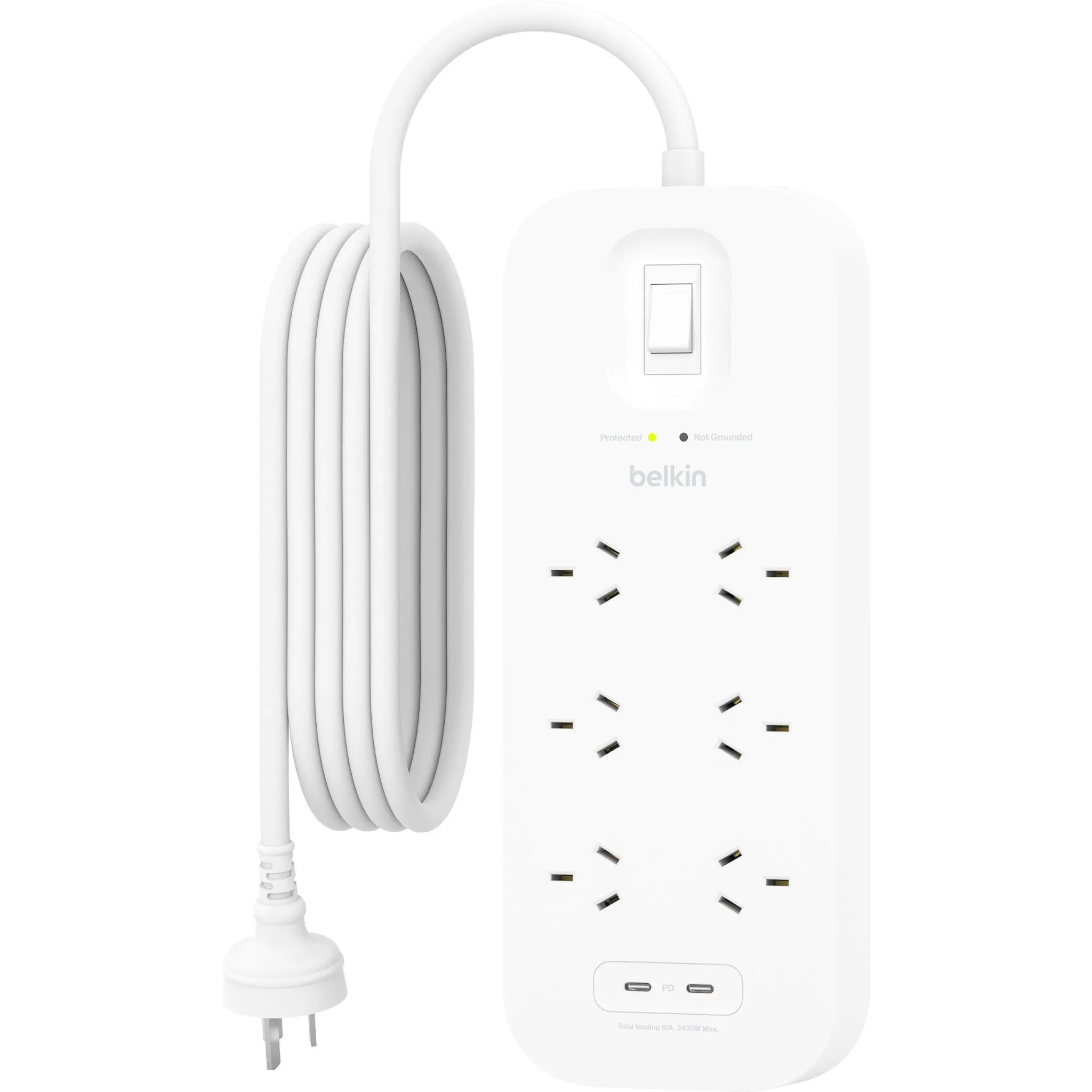 Belkin Connect 6-Outlet Surge Protector with Dual USB-C 30W