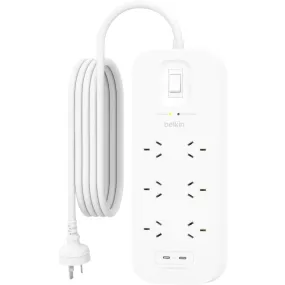 Belkin Connect 6-Outlet Surge Protector with Dual USB-C 30W