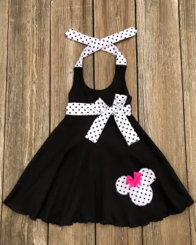 Black White Minnie Mouse Dress