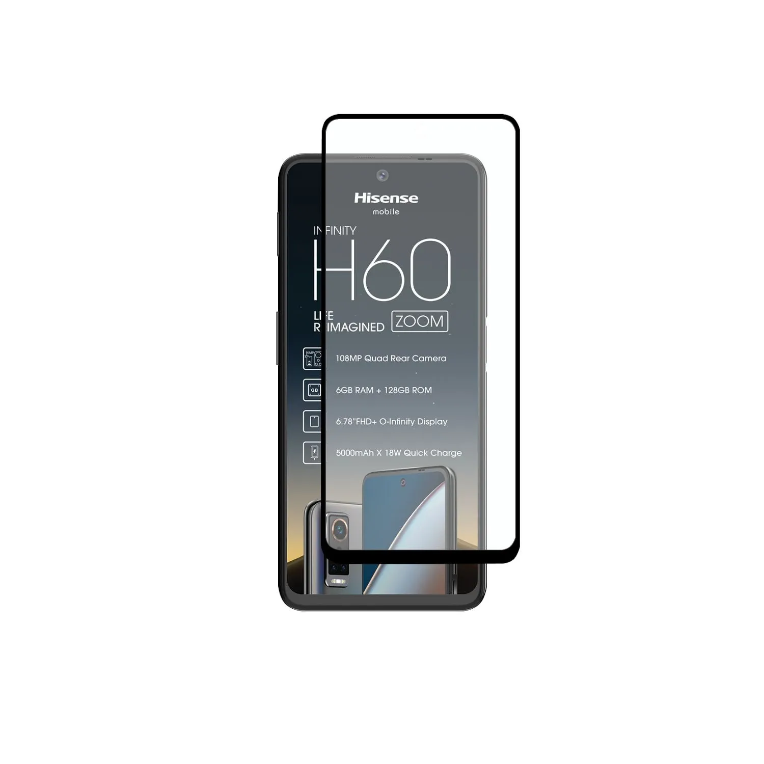 Body Glove Tempered Glass Screen Protector - Hisense H60 Zoom