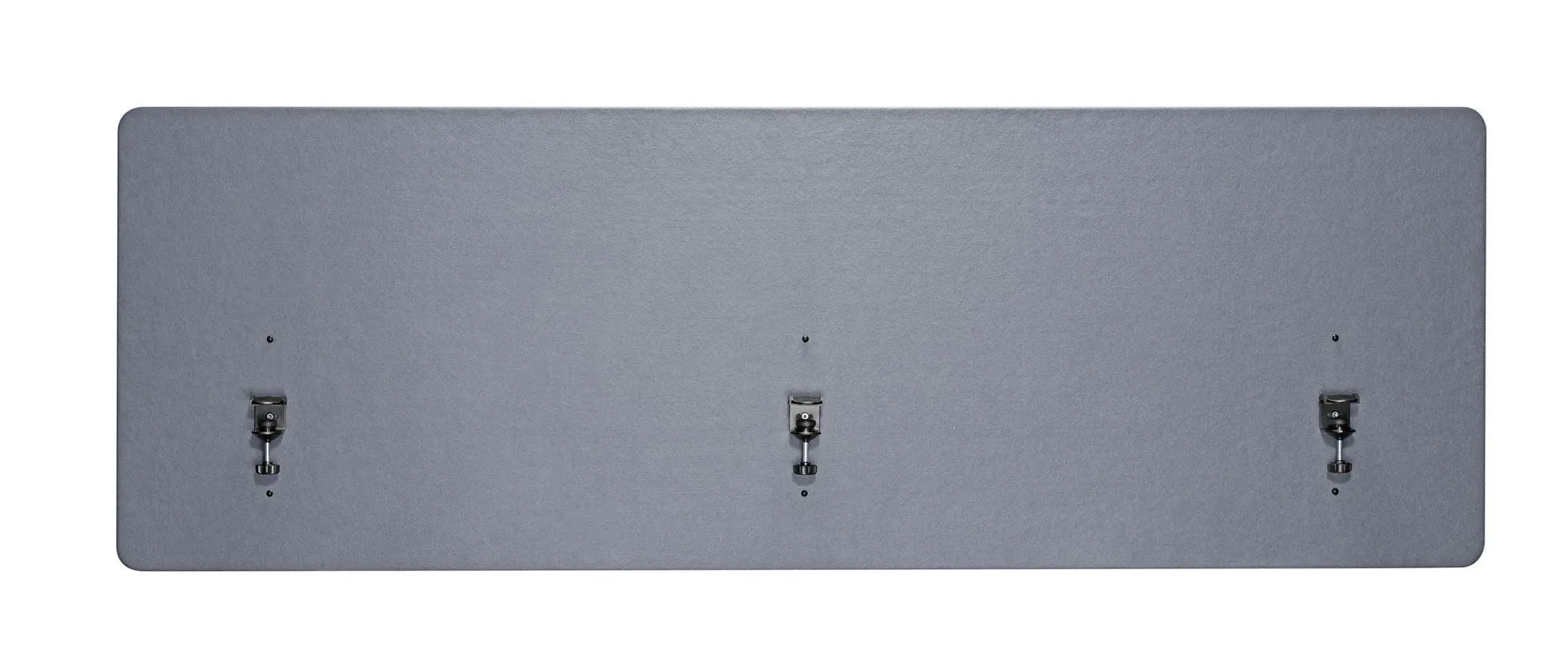 BRATECK 1.8m Desktop Privacy Panel with 3x Heavy-Duty Clamps. Felt Surface to Reduce Office Noise. Screen Dims 1800x600x20mm. Grey Colour. Pair with TP18075