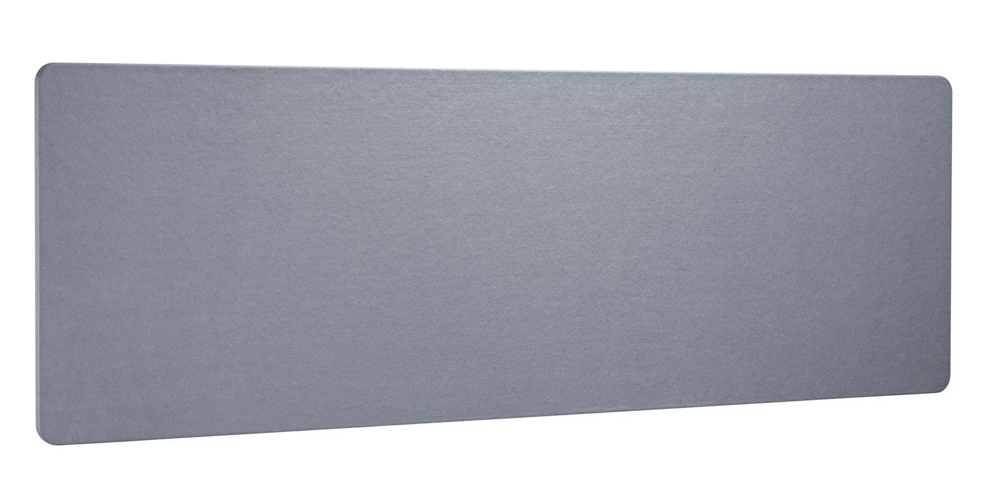 BRATECK 1.8m Desktop Privacy Panel with 3x Heavy-Duty Clamps. Felt Surface to Reduce Office Noise. Screen Dims 1800x600x20mm. Grey Colour. Pair with TP18075