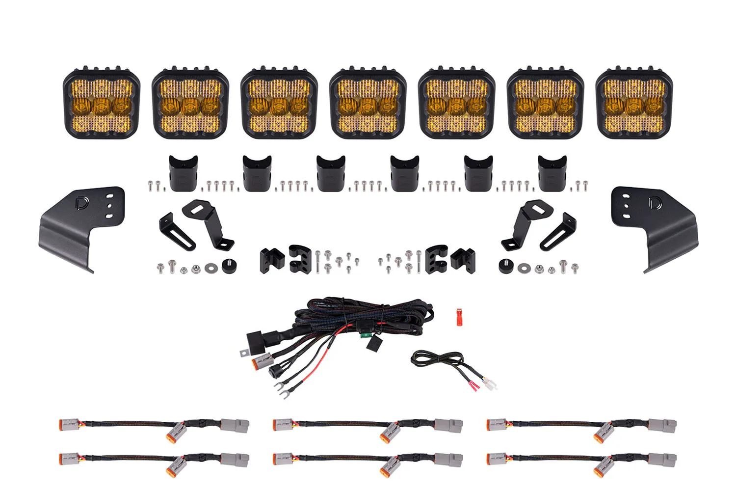 Bronco SS5 Sport CrossLink Windshield Yellow Combo Lightbar Kit Diode Dynamics