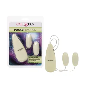 California Exotics - Pocket Exotics Glow In The Dark Double Bullets Vibrator (Green)