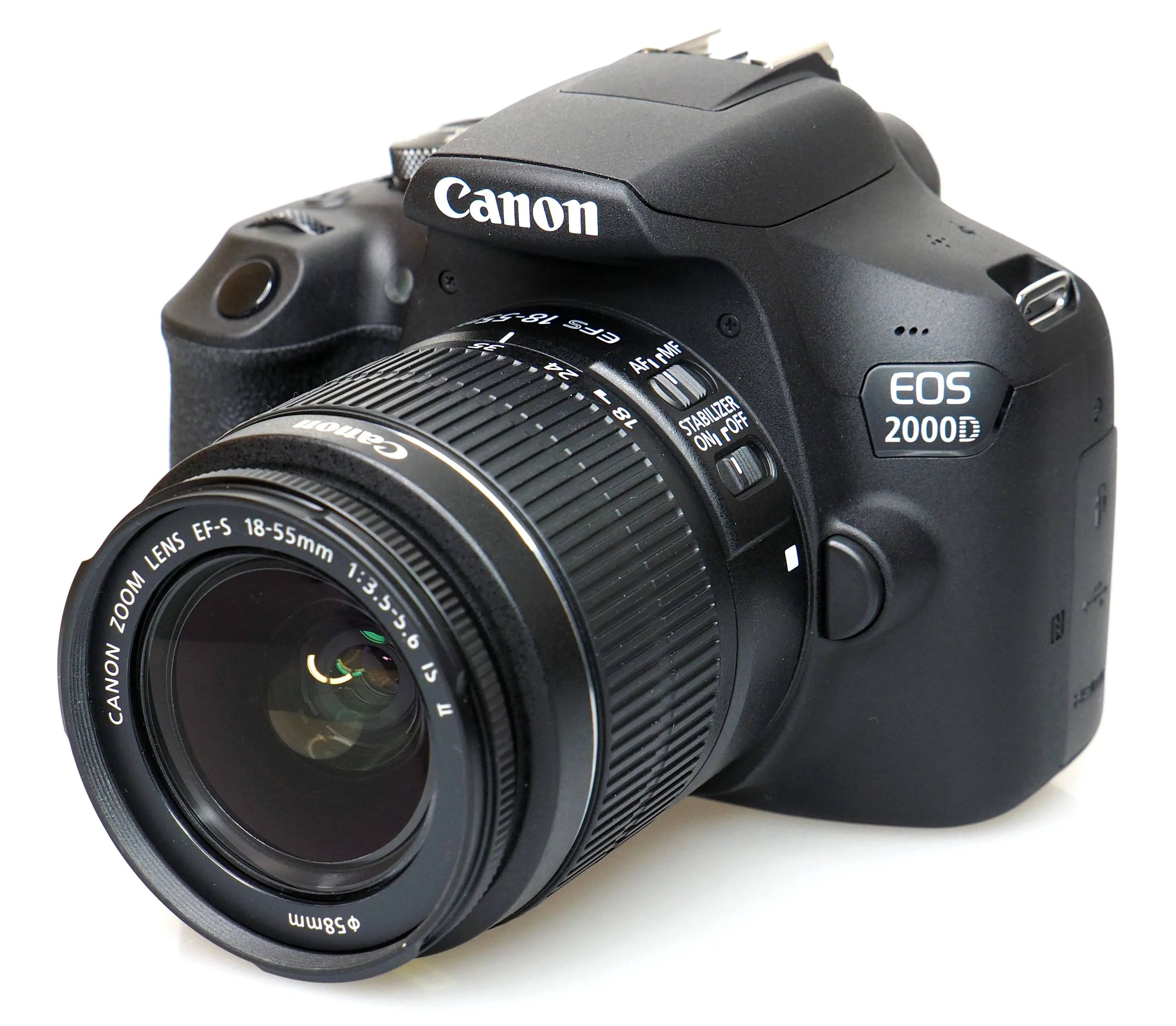 Canon EOS 2000D (Rebel t7) DSLR Camera and EF-S 18-55 mm f/3.5-5.6 IS II Lens   75-300mm Telephoto Zoom Lens   64GB Memory Card