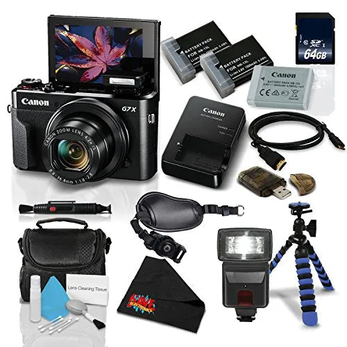 Canon PowerShot G7 X Mark II w/Accessories Bundle - Digital Camera (1066C001) International Version