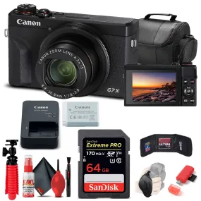 Canon PowerShot G7 X Mark III Digital Camera (3637C001)   64GB Card Base Bundle