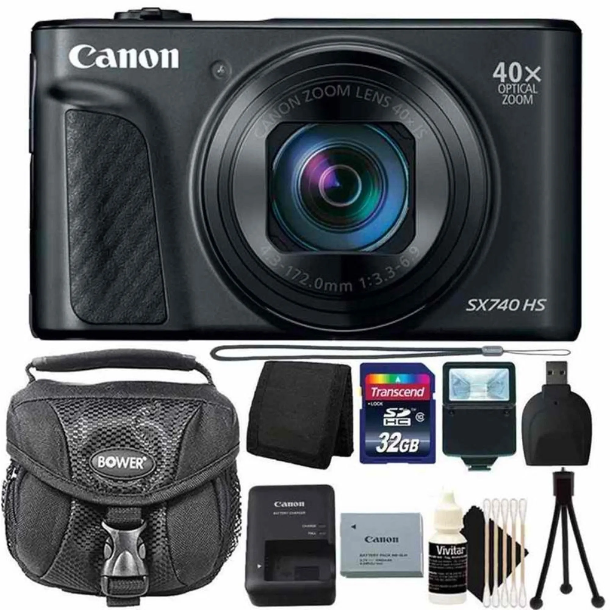 Canon PowerShot SX740 20.3MP 20.3MP HS Digital Camera with 32G Card   Top Accessory Kit