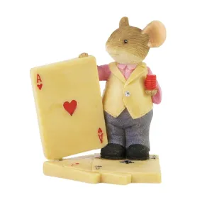 Card Shark Mouse Figurine