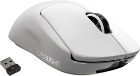 Certified Refurbished - Logitech - PRO X SUPERLIGHT Lightweight Wireless Optical Gaming Mouse with HERO 25K Sensor - White