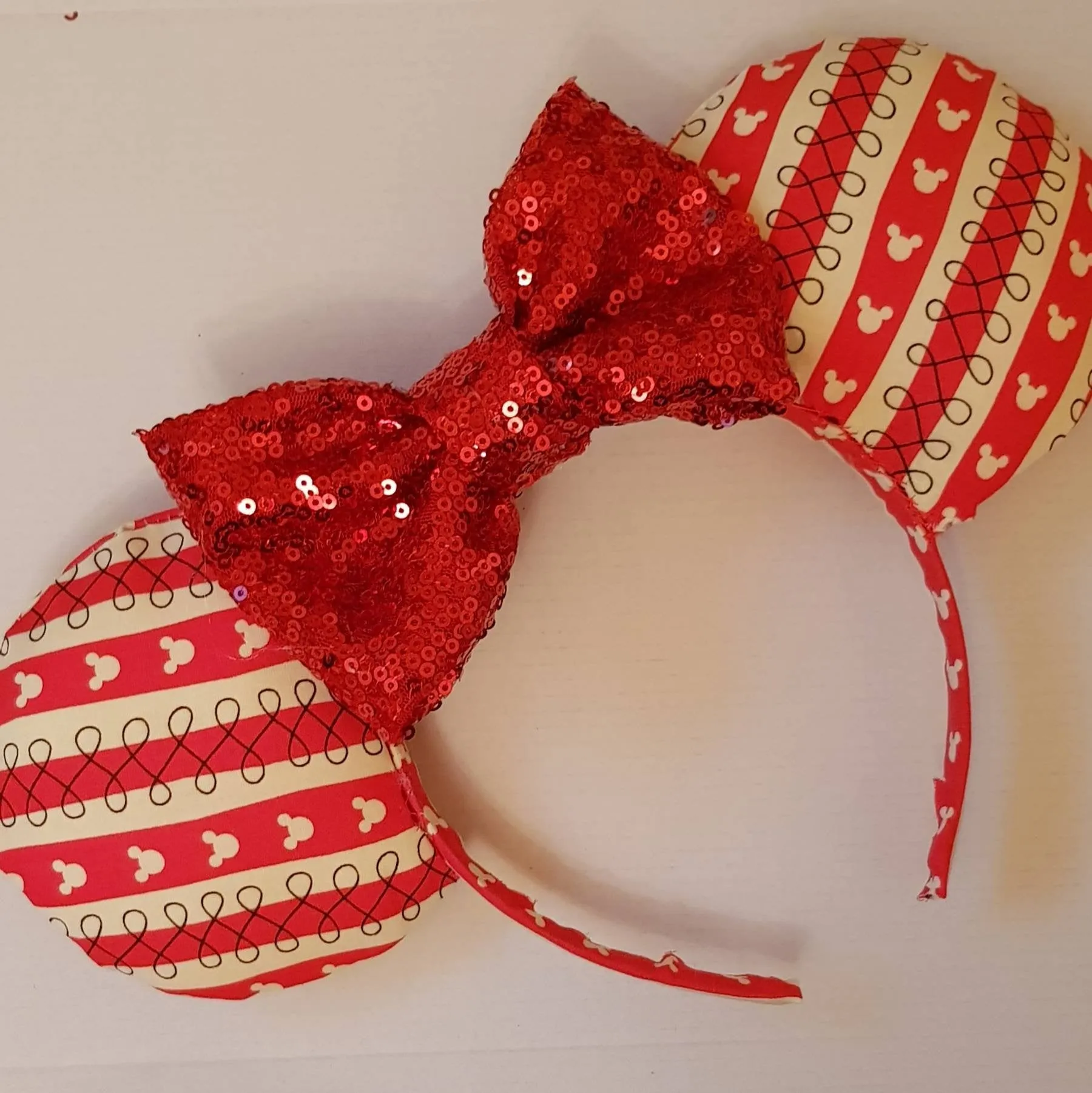 Christmas Stripe Minnie ears