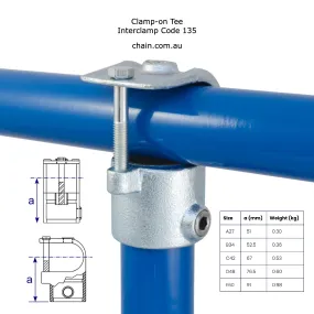 Clamp-On T for Galvanised Pipe (Interclamp Code 135)