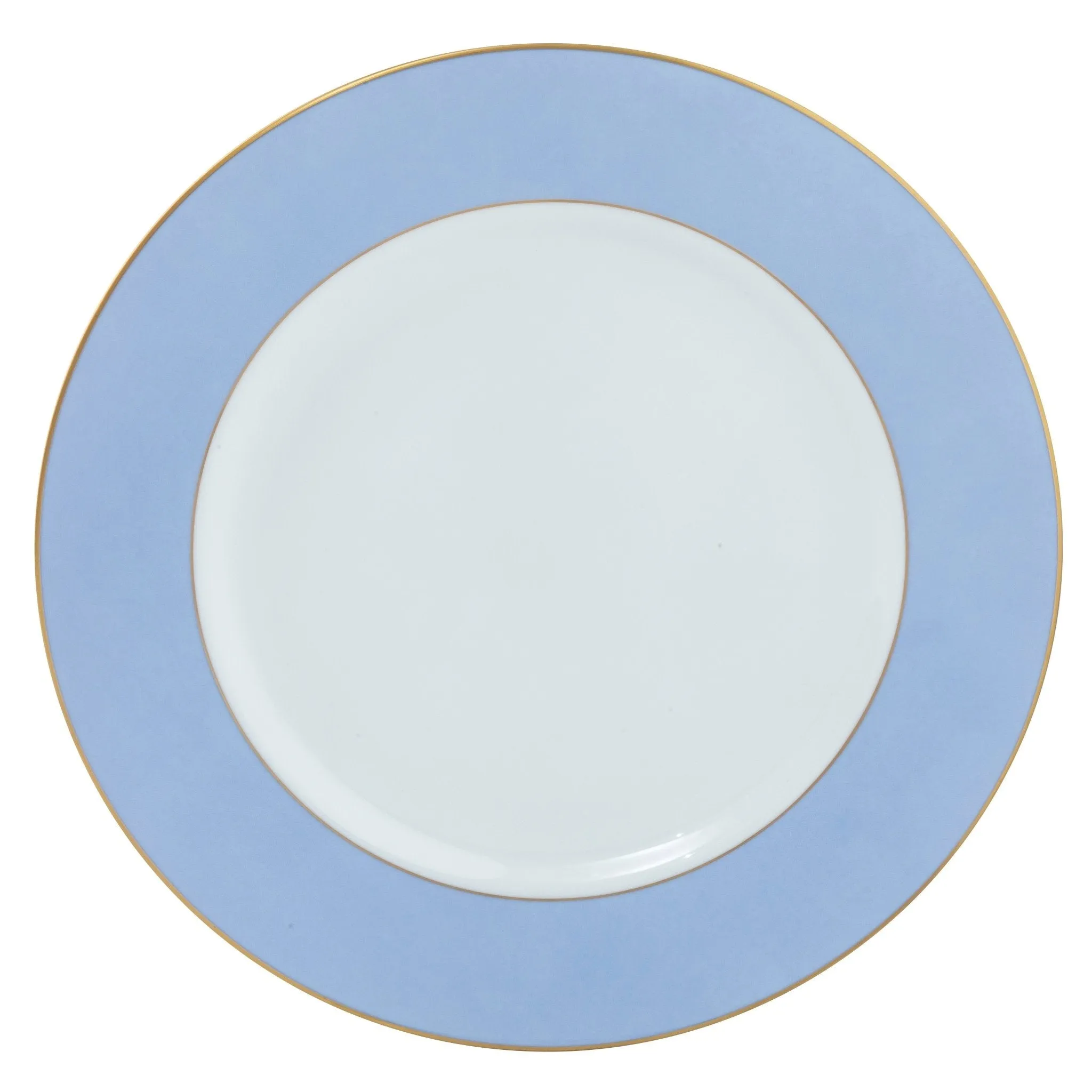 ColorSheen Light Blue Charger - Gold