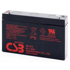 CSB GP Series - GP672 - 6V 7.2AH Battery GP672