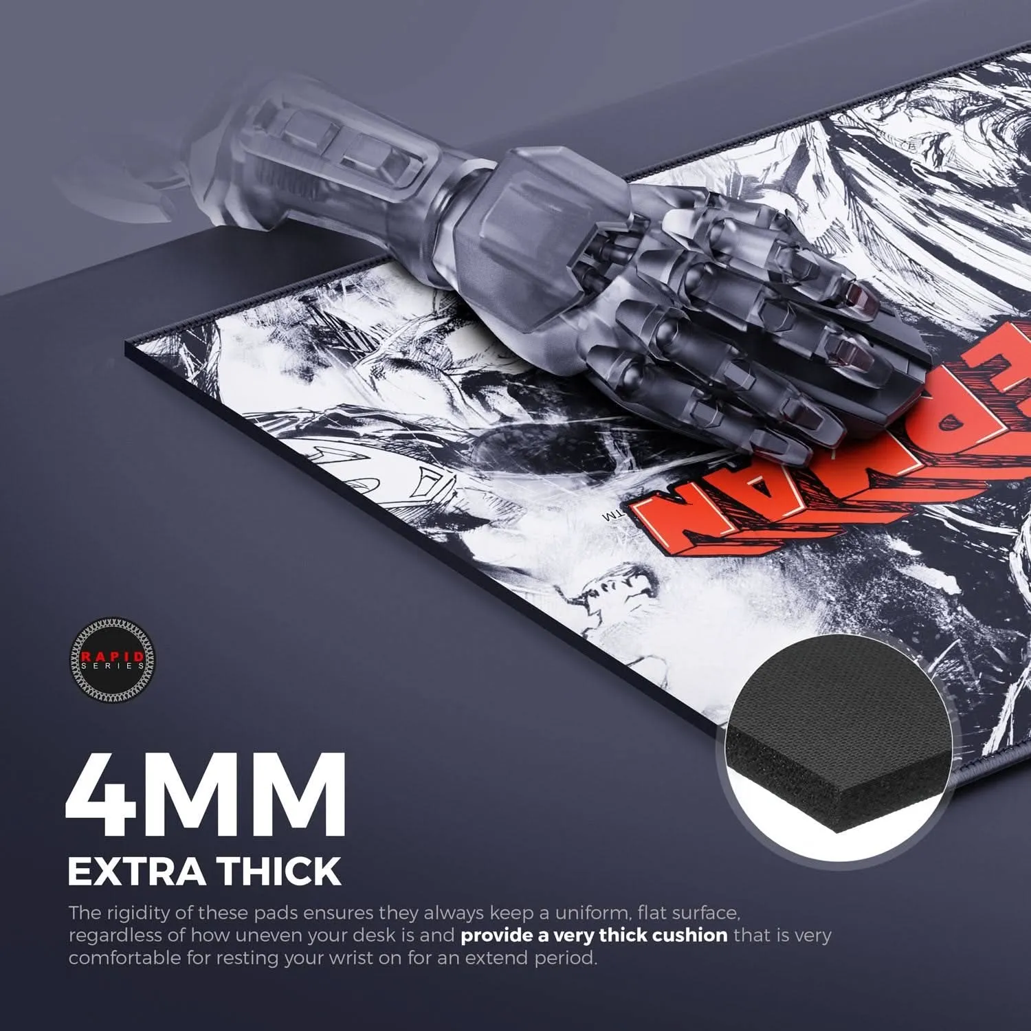 CYBEART SUPERMAN JIM LEE EDITION GAMING MOUSE PAD RAPID SERIES 450 MM (L)