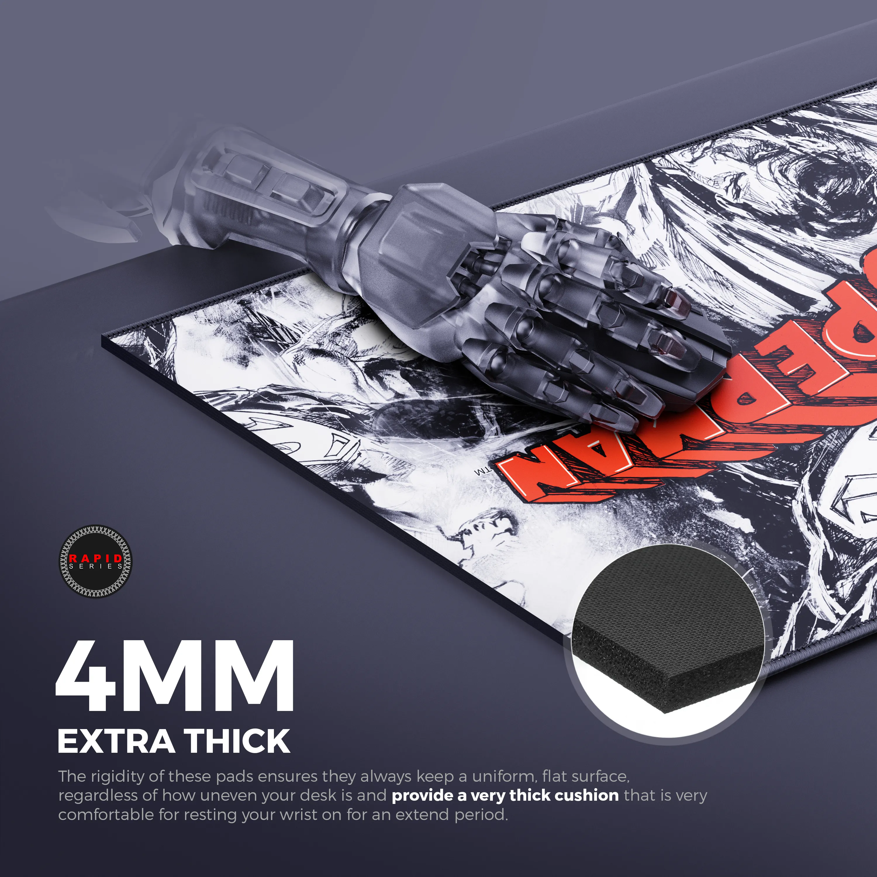 CYBEART SUPERMAN JIM LEE EDITION GAMING MOUSE PAD RAPID SERIES 450 MM (L)