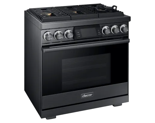 Dacor DOP36M96GLM 36" Pro Gas Range, Graphite Stainless Steel, Natural Gas